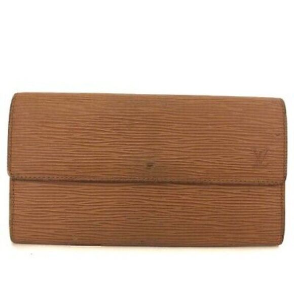 Louis Vuitton Epi Porte Feuille Sarah Leather Long Bifold Wallet Brown/2BA4653 - Picture 1 of 8